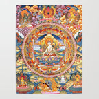 White Tara Mandala Buddhist Thangka Poster Gallery Image 4