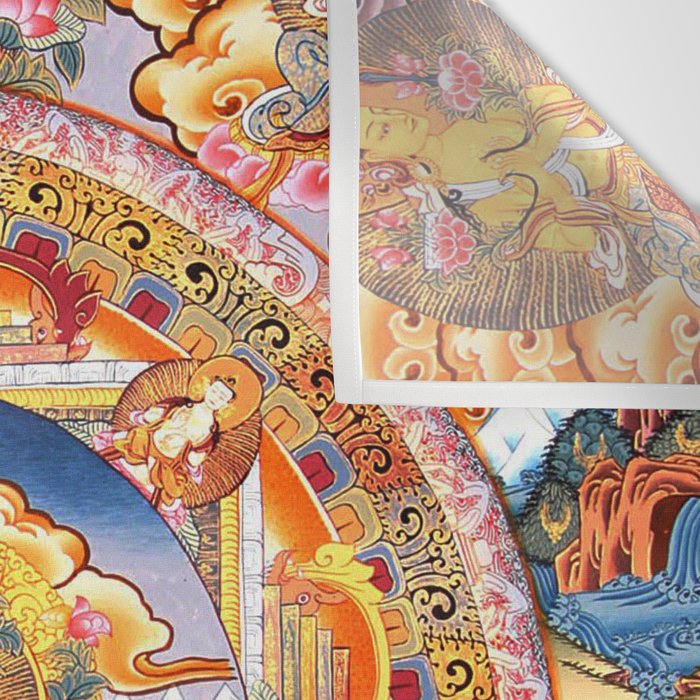 White Tara Mandala Buddhist Thangka Wall Tapestry Gallery Image 3