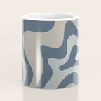 Liquid Swirl Abstract Pattern in Blue Gray Coffee Mug Gallery Image 4