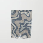 Liquid Swirl Abstract Pattern in Blue Gray Wall Hanging Gallery Image 1