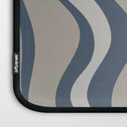 Liquid Swirl Abstract Pattern in Blue Gray Laptop Sleeve Gallery Image 3