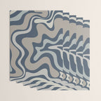 Liquid Swirl Abstract Pattern in Blue Gray Wrapping Paper Gallery Image 3