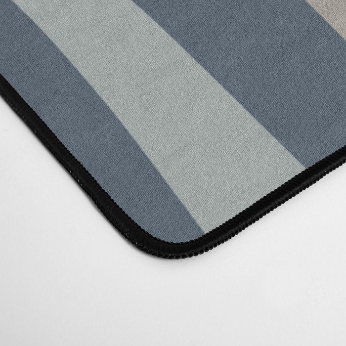 Liquid Swirl Abstract Pattern in Blue Gray Desk Mat Gallery Image 4