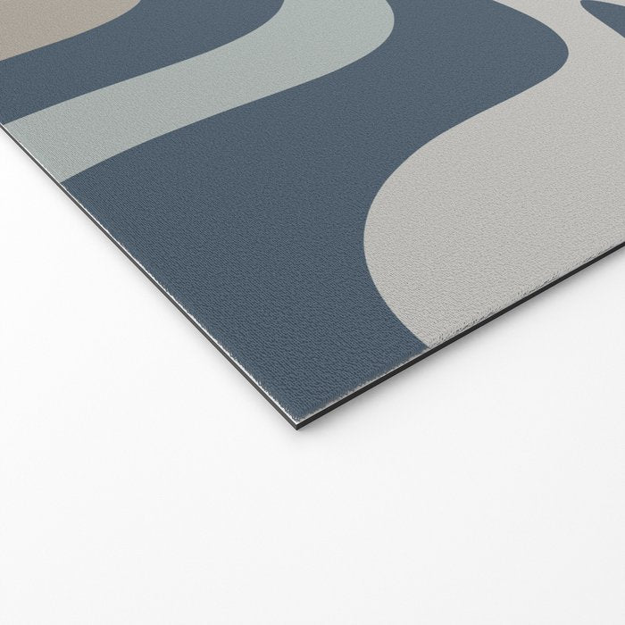 Liquid Swirl Abstract Pattern in Blue Gray Welcome Mat Gallery Image 2