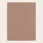 Fine Stripes Narrow Vertical Stripe Pattern in Mocha Brown Monochrome Poster Gallery Image 4