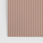 Fine Stripes Narrow Vertical Stripe Pattern in Mocha Brown Monochrome Poster Gallery Image 3