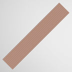 Fine Stripes Narrow Vertical Stripe Pattern in Mocha Brown Monochrome Table Runner Gallery Image 3