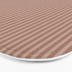 Fine Stripes Narrow Vertical Stripe Pattern in Mocha Brown Monochrome Bath Mat Gallery Image 3