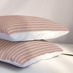 Fine Stripes Narrow Vertical Stripe Pattern in Mocha Brown Monochrome Pillow Sham Gallery Image 3