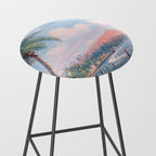 Waikiki Beach, Diamond Head, Oahu landscape painting by D. Howard Hitchcock Stool Gallery Image 2