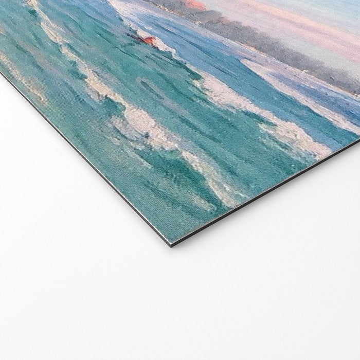 Waikiki Beach, Diamond Head, Oahu landscape painting by D. Howard Hitchcock Welcome Mat Gallery Image 2