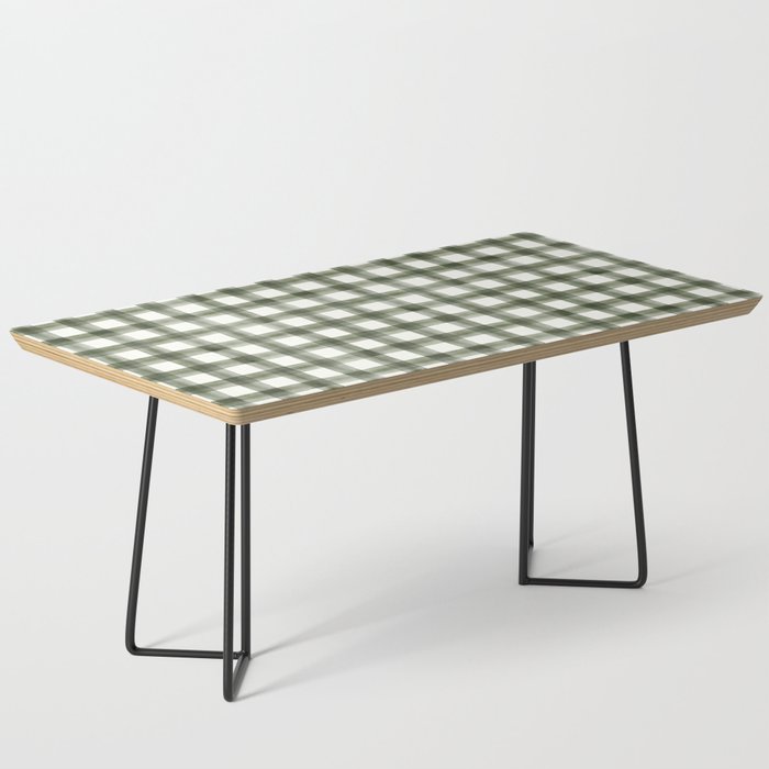 watercolor plaid - dark green Coffee Table Gallery Image 1