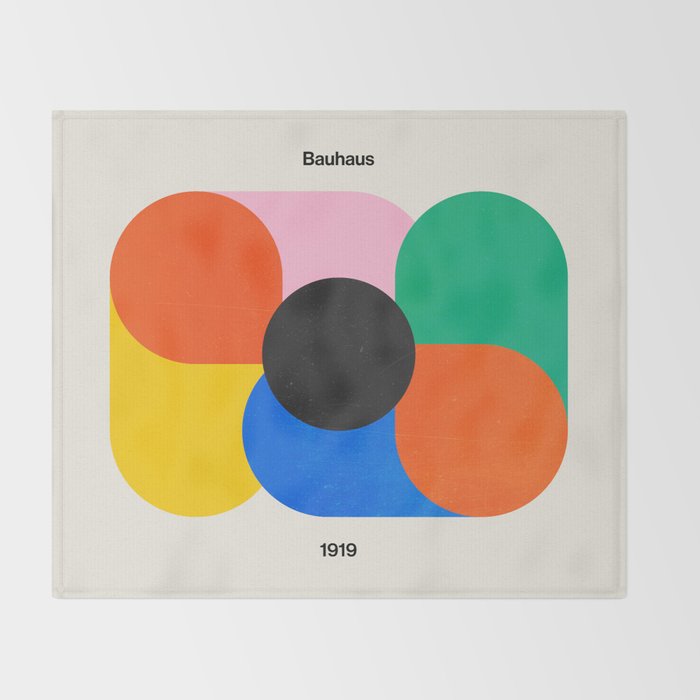Harmony: Bauhaus 1919 Exhibition 03 Throw Blanket Gallery Image 2