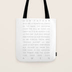 The Lord's Prayer White Tote Bag Gallery Image 1