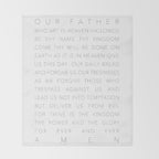 The Lord's Prayer White Throw Blanket Gallery Image 2