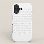 The Lord's Prayer White iPhone Case Gallery Image 1
