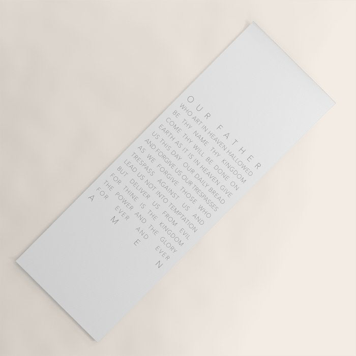 The Lord's Prayer White Yoga Mat Gallery Image 1