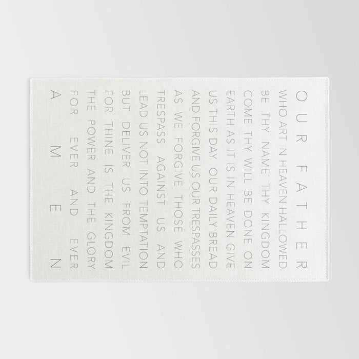The Lord's Prayer White Rug Gallery Image 2