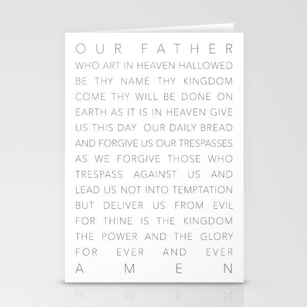 The Lord's Prayer White Stationery Card Gallery Image 2