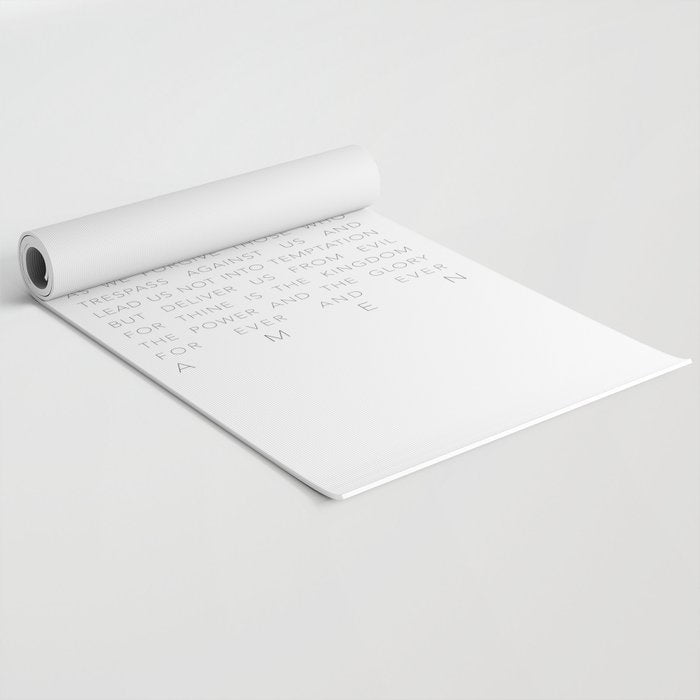 The Lord's Prayer White Yoga Mat Gallery Image 2