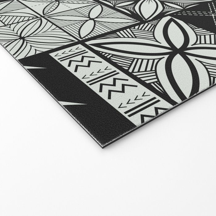 UrbanNesian Grey Maluelue Siapo and Tatau Welcome Mat Gallery Image 2