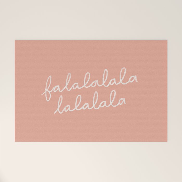 Fa La La Peach Pink Welcome Mat Gallery Image 1