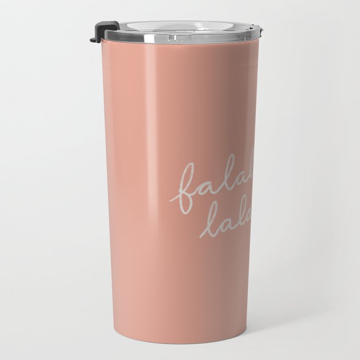 Fa La La Peach Pink Travel Mug Gallery Image 3