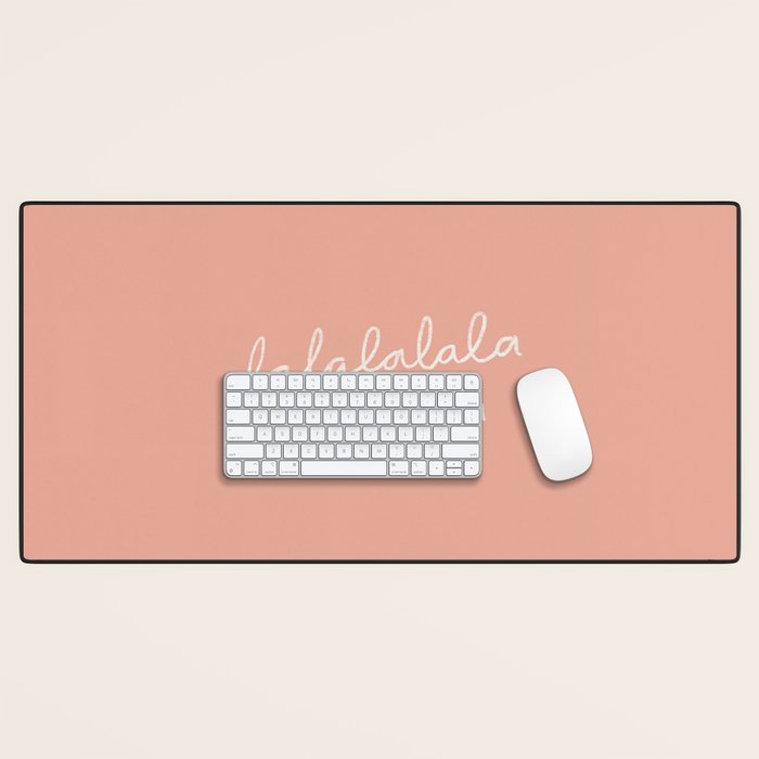 Fa La La Peach Pink Desk Mat Gallery Image 1