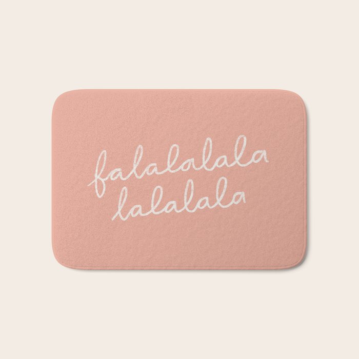 Fa La La Peach Pink Bath Mat Gallery Image 1