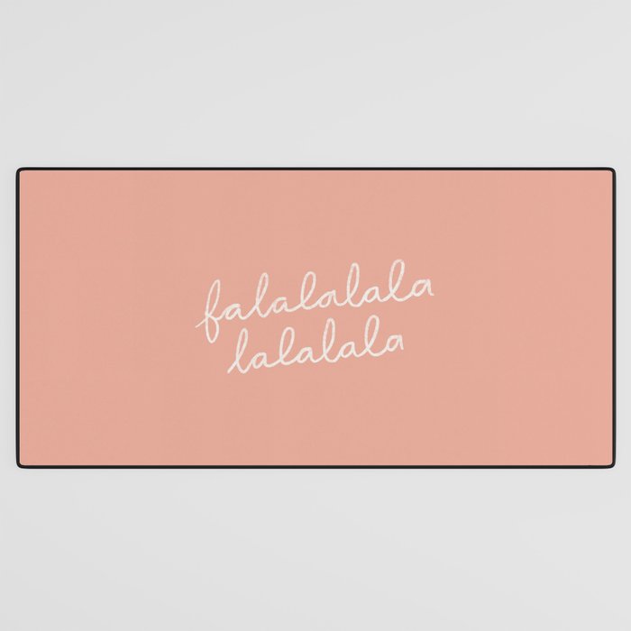 Fa La La Peach Pink Desk Mat Gallery Image 3