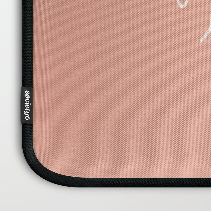 Fa La La Peach Pink Laptop Sleeve Gallery Image 3