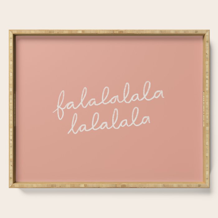 Fa La La Peach Pink Serving Tray Gallery Image 1