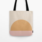 Minimal Sunrise Sunset - Earthy Neutral Tote Bag Gallery Image 1