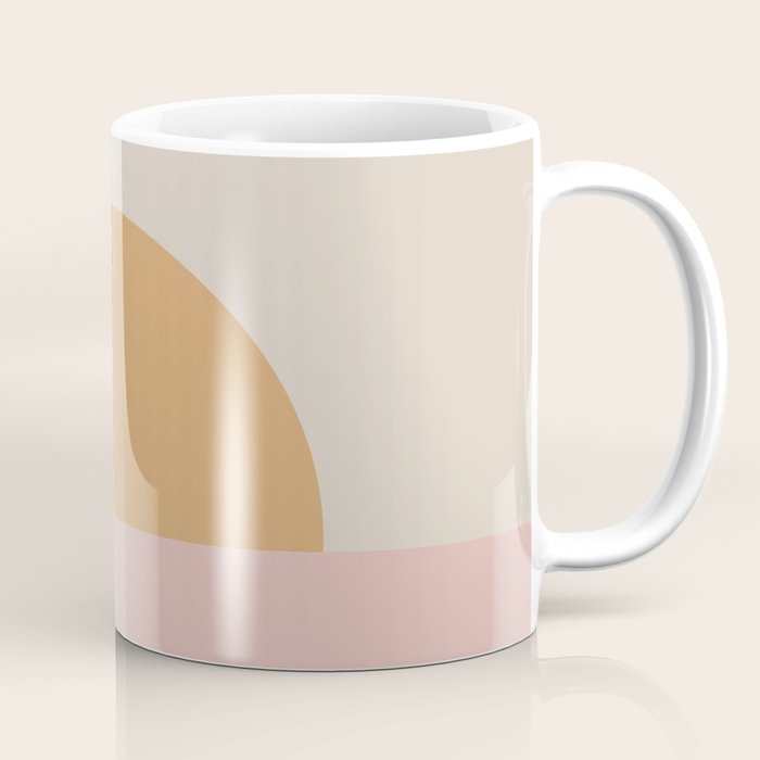 Minimal Sunrise Sunset - Earthy Neutral Coffee Mug Gallery Image 1