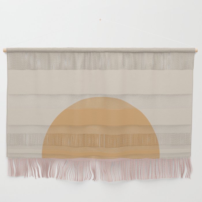 Minimal Sunrise Sunset - Earthy Neutral Wall Hanging Gallery Image 1