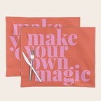 Make Your Own Magic | Pink and Orange Placemat Gallery Image 1