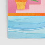 Belize Poolside Colorful Landscape Illustration Poster Gallery Image 3