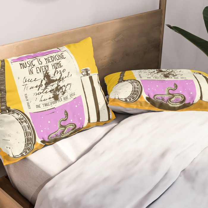 MUSIC IS MEDICINE Pillow Sham Gallery Image 2