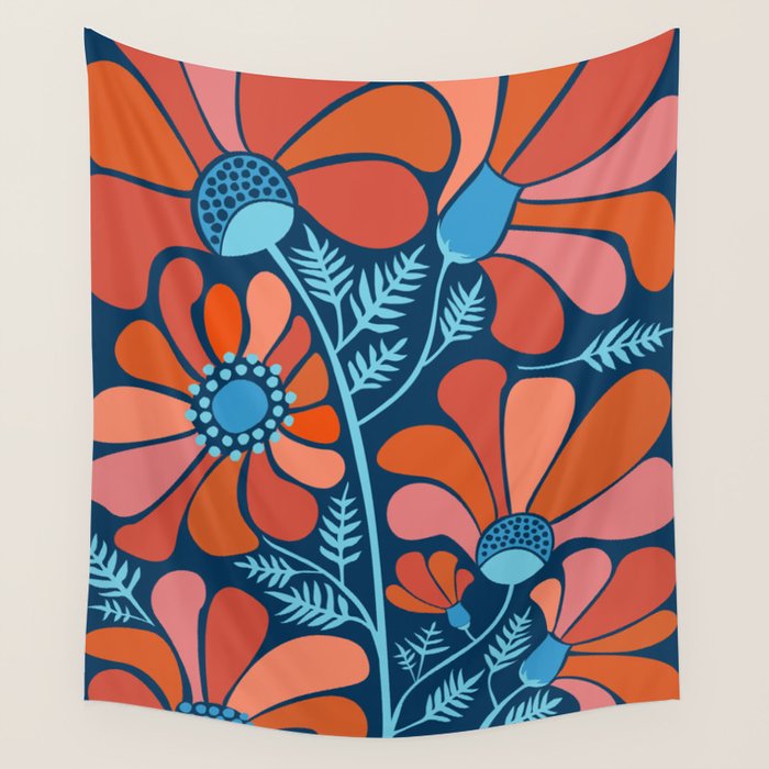 Flower Power IV Wall Tapestry Gallery Image 4