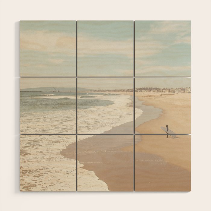 California Beach Wood Wall Art