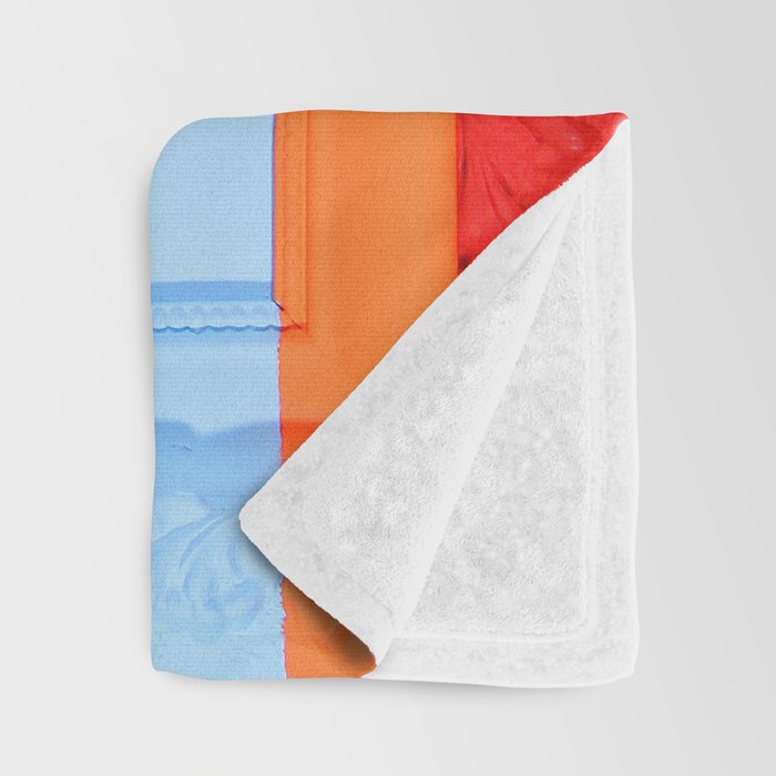 A Painting of Flowers With Color Bars Throw Blanket Gallery Image 3