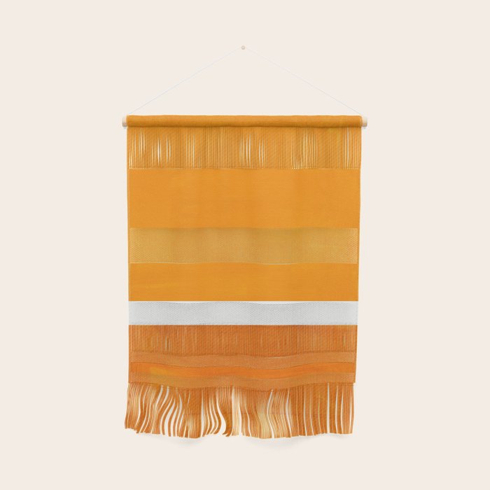 Antique Yellow  & Yellow Ochre Mid Century Modern Abstract Minimalist Rothko Color Field Squares Wall Hanging Gallery Image 1