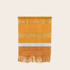 Antique Yellow  & Yellow Ochre Mid Century Modern Abstract Minimalist Rothko Color Field Squares Wall Hanging Gallery Image 1