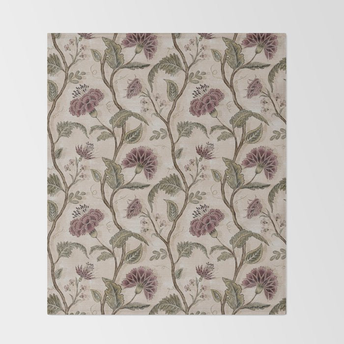 Indienne Vine - Desert Dusk Throw Blanket Gallery Image 2