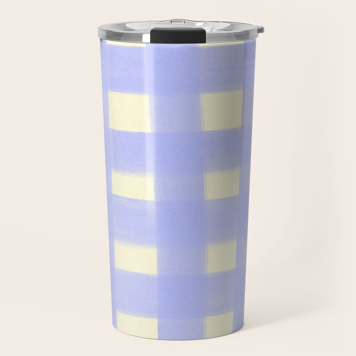 checks checks- lavender Travel Mug Gallery Image 1
