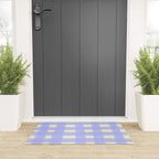 checks checks- lavender Welcome Mat Gallery Image 3