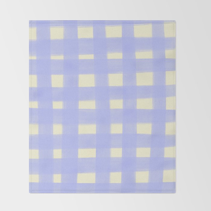 checks checks- lavender Throw Blanket Gallery Image 2
