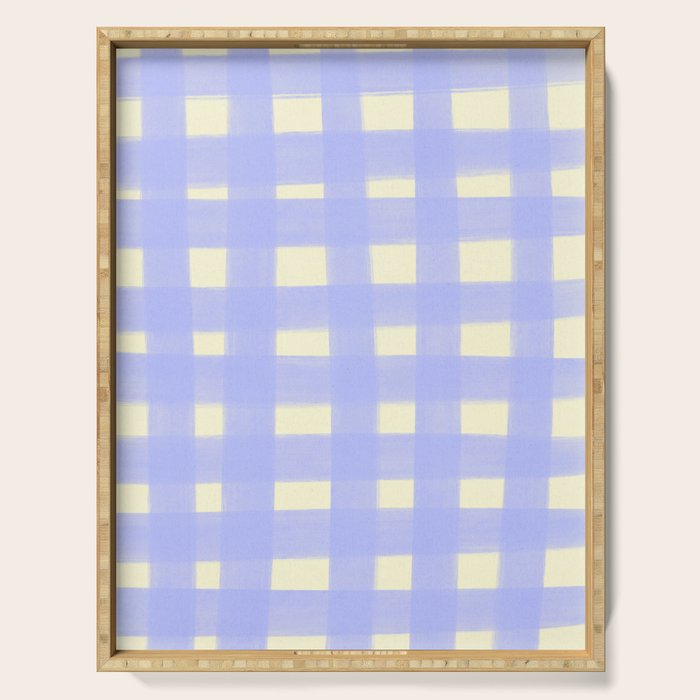 checks checks- lavender Serving Tray Gallery Image 1