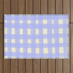 checks checks- lavender Outdoor Rug Gallery Image 1