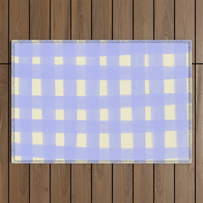 checks checks- lavender Outdoor Rug Gallery Image 1
